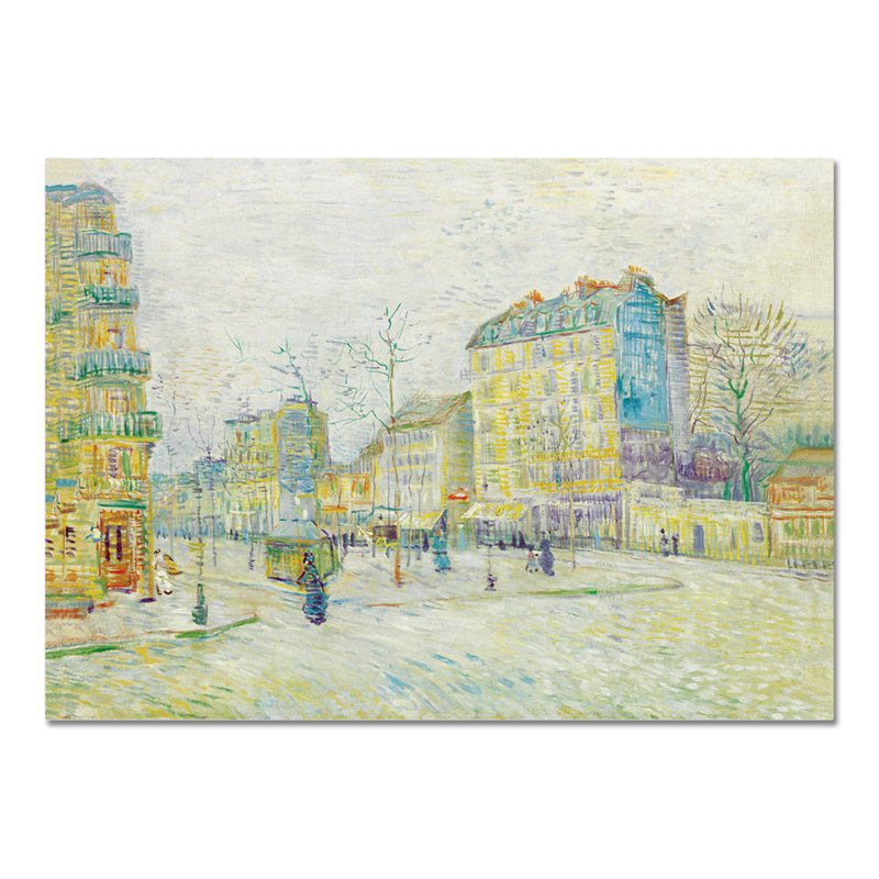 Clichy Avenue by Vincent Van Gogh - No Frame Painting on Glass, 65cm H x 95cm W