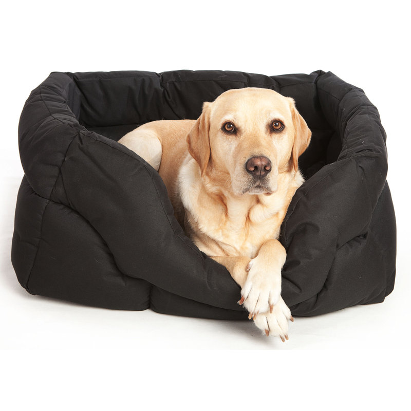 Decimus Polyester Pet Bed, Medium (24 cm H x 57 cm W x 47 cm D), Black