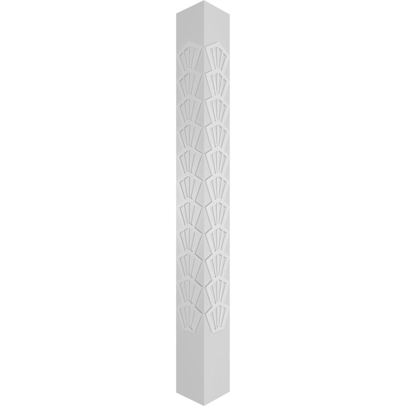 Craftsman Classic Coastal Square Non-Tapered with Standard Capital & Standard Base Fretwork Column