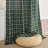 Rustic Grid Pattern Linen Light Filtering Plaid Curtains for Living Room Dining Room, Farmhouse Rod Pocket Back Tab Semi Sheer Window Curtains, 1 Pair-328923829-329966679