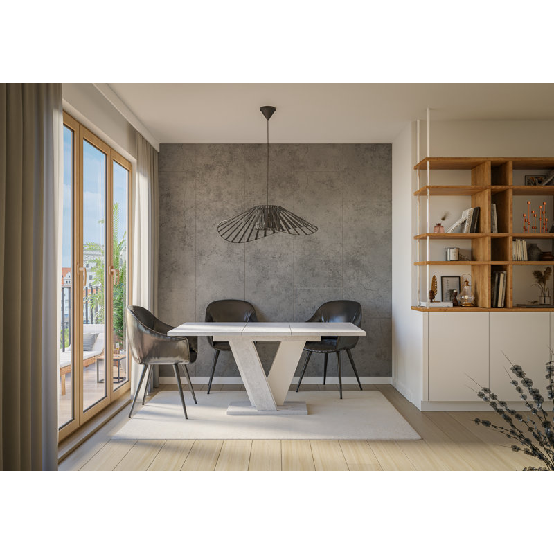 Extendable Dining Table Ameila, Light Grey