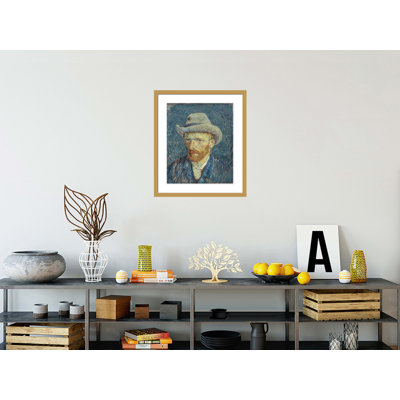 Autoportrait au chapeau de feutre gris par Vincent van Gogh