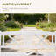 Banc de jardin en bois de style nordique avec dossier en forme de X