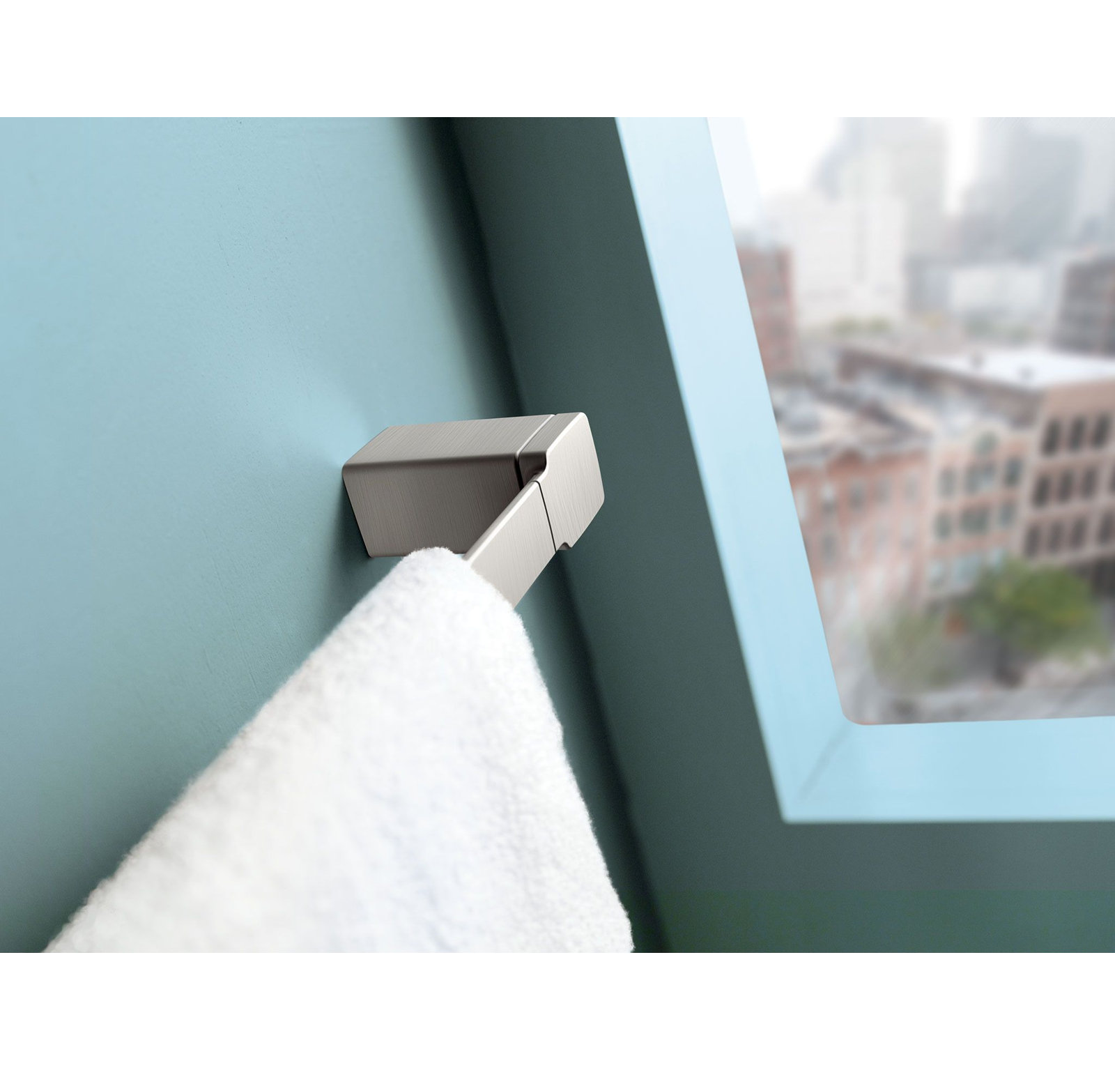 90 Degree 18" Wall Mounted Towel Bar, Brushed Nickel