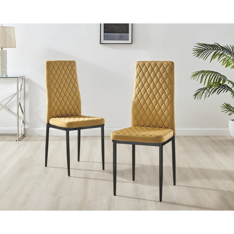 Bekircan 4 - Person Dining Set, Yellow