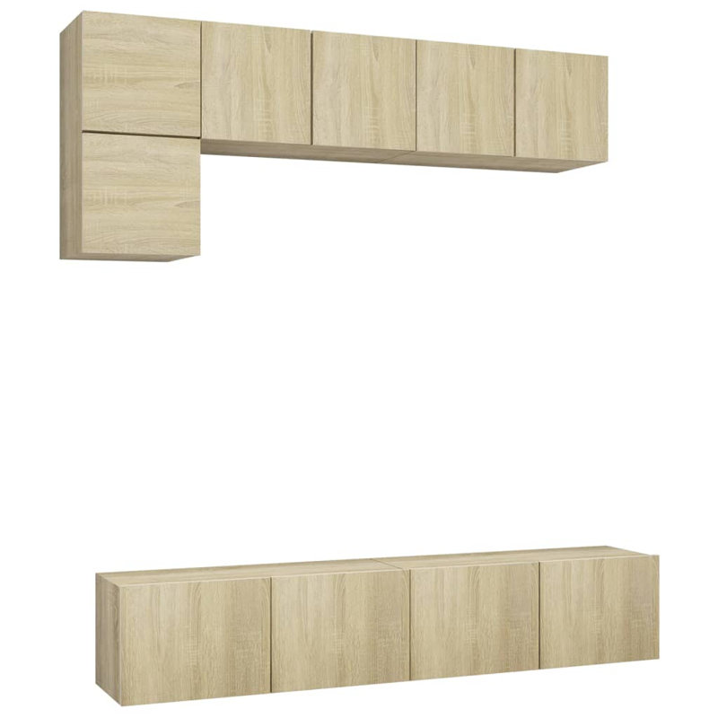 Azaylah Unfinished Floating Entertainment Centre for TVs up to 32", Sonoma Oak