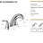 Bathroom Sink Faucet, , 2 Handles, 5.45" Spout, Stain , Ceramic Cartridge, Deck Mounted Modern Mid Arc Mounted, With Plate-124831711