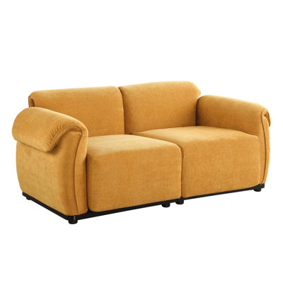 Modern Modular Chenille Sofa with Iron Frame