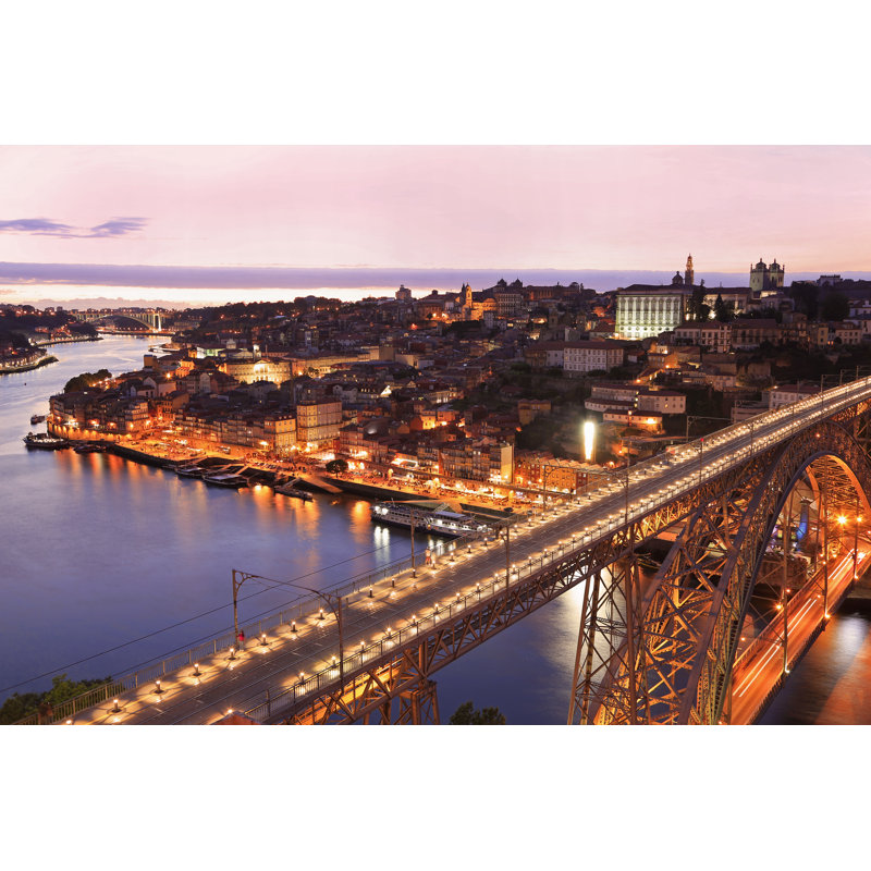 Freman Porto Skyline And Douro River - Wrapped Canvas Print, 30cm H x 46cm W x 3.8cm D