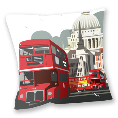 Dereon Dave Thompson Illustrated Travel Collection Square Throw Cushion