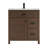 Adria 30" Freestanding Walnut Single Sink Bathroom Vanity With Solid Surface Composite Top-1287540484