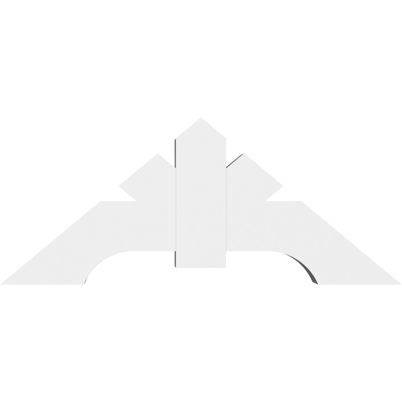 Support de pignon en PVC de qualité architecturale Vanguard, H 20 po x l 48 po (pas: 10/12), P 6 po x F 6 po
