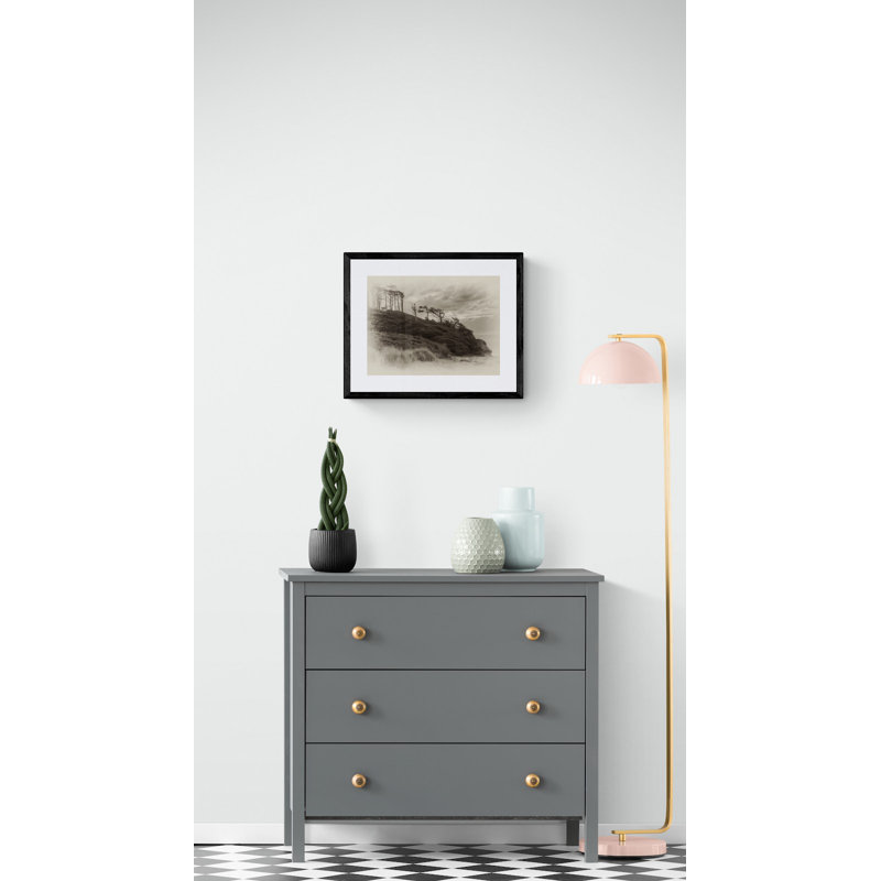 Windswept Print by Tom Kostes, Black Framed Canvas, 24" H x 32" W