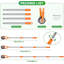 Tondeuse à gazon manuelle rotative avec poignée réglable en acier inoxydable, 66,7 po, orange