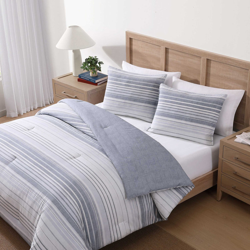 Ensemble de housse de couette Tommy Hilfiger, Queen Duvet Cover + 2 Standard Shamps, 3