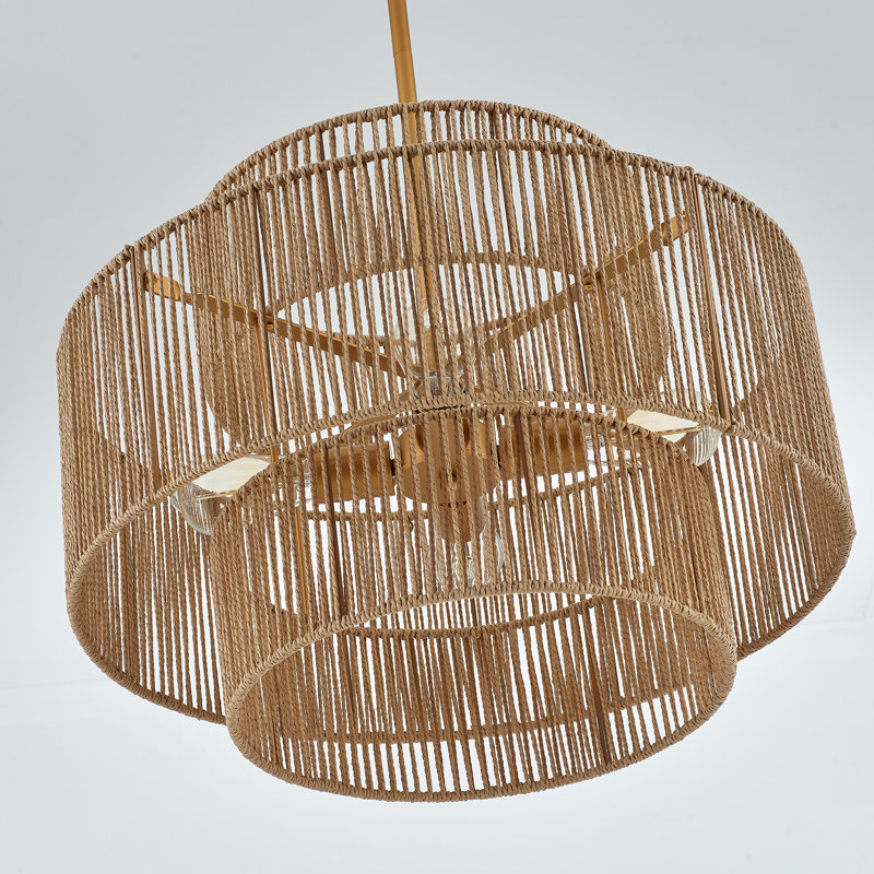 Enzo 4 - Light Dimmable Drum and Geometric Chandelier
