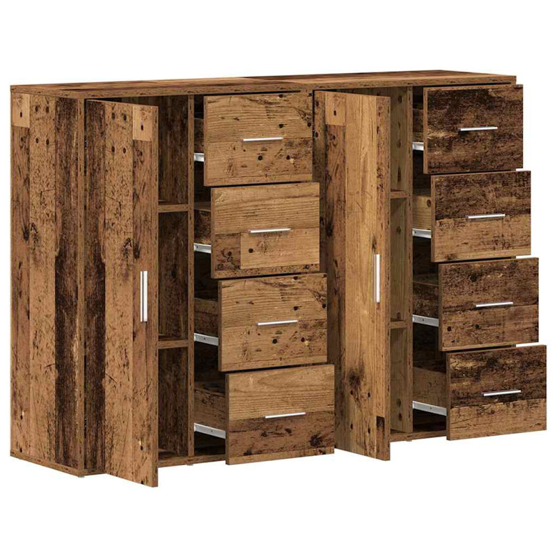 Sideboards 2 Pcs 60X31x84 Cm Engineered Wood, Brown
