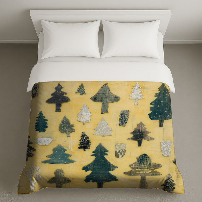 Housses de couette assorties en forme d'arbre, Lit simple