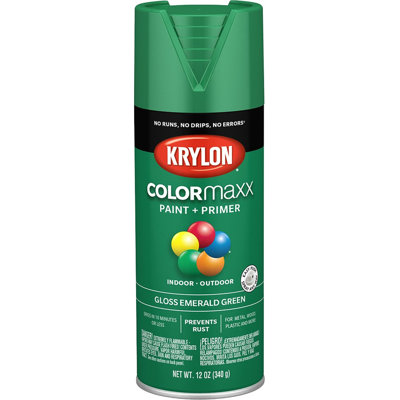 Krylon K05517007 12Oz Gloss Emerald Green Colormaxx Spray Paint-1PK