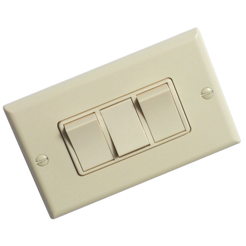 WhisperControl Tamper Resistant Light Switch, Light Almond