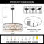 Lustre tambour 5 lumières style campagne moderne noir
