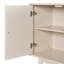 Modern 4-Door Sideboard With Convex Pattern Doors And 2 Silver Handle For Living Room, Dining Room, Kitchen-404672852