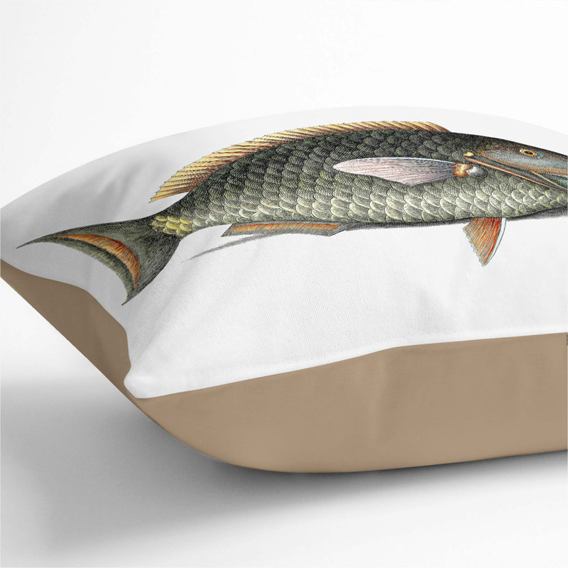 Square Throw Cushion, 40cm H x 40cm W x 15cm D, Stone