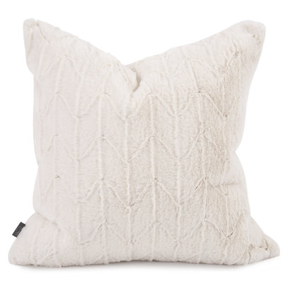 Housse et insert de coussin carré en fausse fourrure