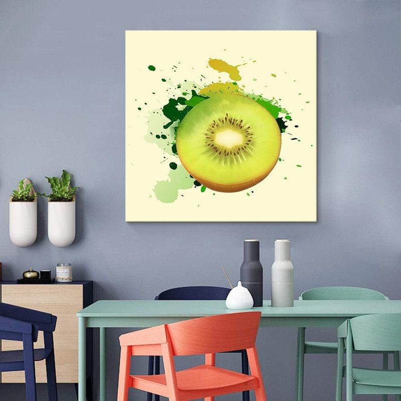 Beaux fruits kiwi sur toile, H 12 po x l 12 po x P 1,5 po
