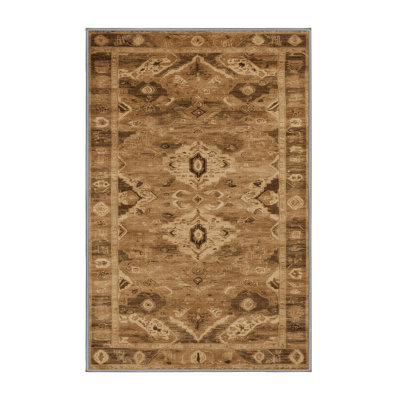 Machine Washable Persian Brown Area Rug