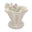 Jardinière corail sable et ciment 8 po x 7,3 po x 7,5 po avec finition beige texturée
