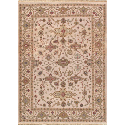 Cobby Oriental Area Rug in Ivory