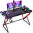 Small Gaming Desk With LED Lights, Computer Desk For Home Small Space, Gaming Table With Carbon Fibre Surface, PC Gamer Desk For Kids-1658182073-1658182072