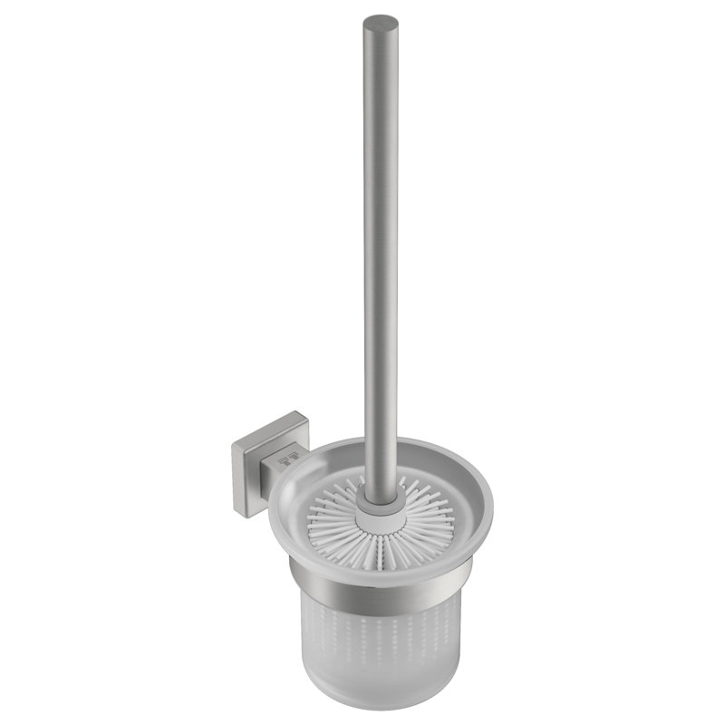 8500 Series 15.2" Metal Wall Mounted Toilet Brush and Holder, Brushed Stainless Steel