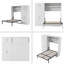 Lit escamotable avec casiers et armoires escamotables, blanc-532273402