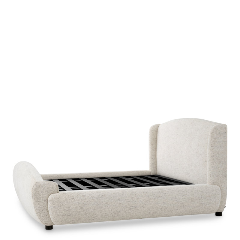 Mellory Upholstered Wingback Bed, Queen