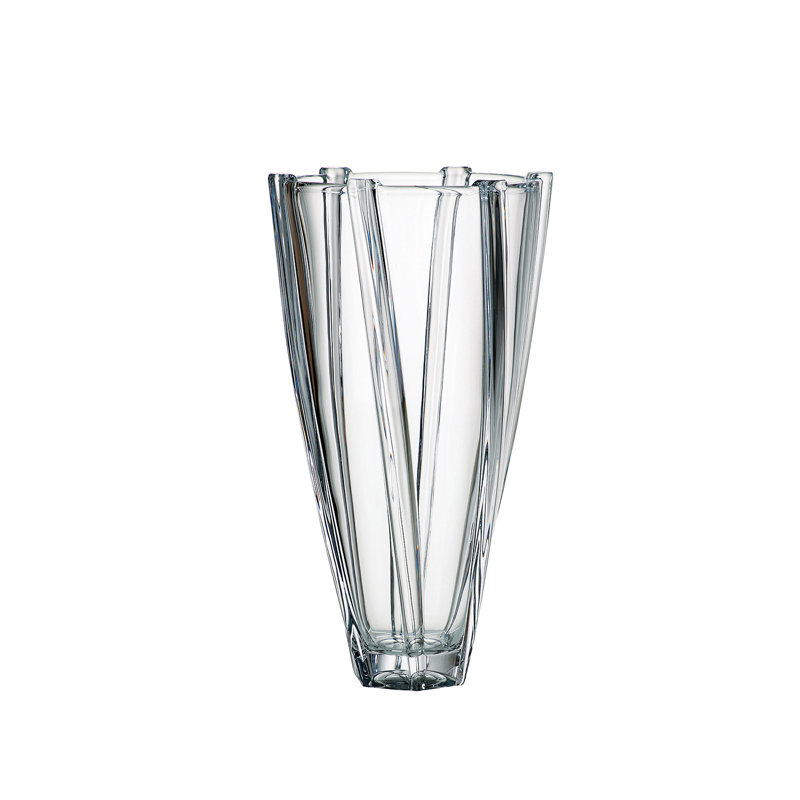 Alyeska Lead Free Crystal Table Vase, 11.8" H x 6.4" W x 6.4" D