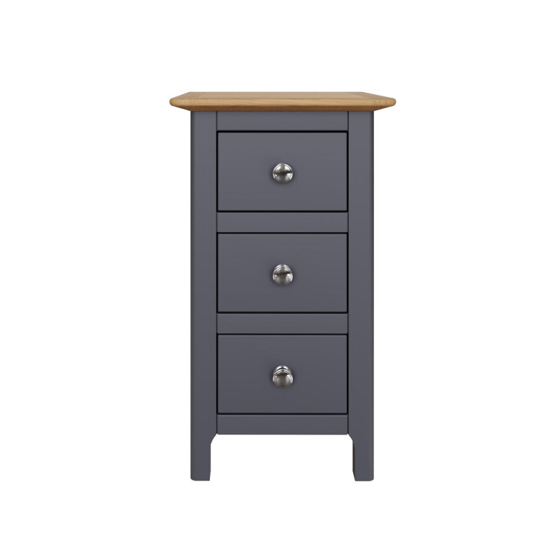 Clary 3 Drawer Bedside Table, Blue
