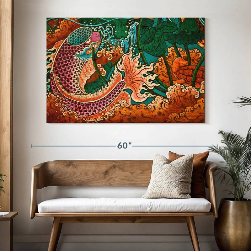 Brampt Thai Temple Fish, 34" H x 51" W