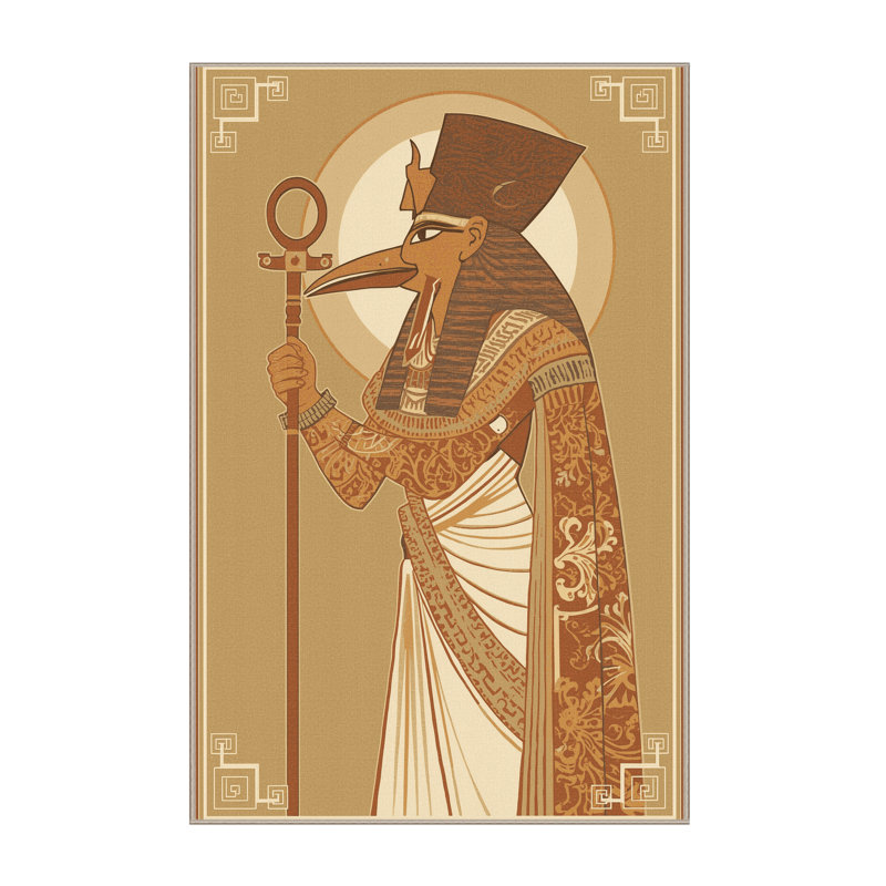 Tapis oriental classique brun / beige lavable à la machine Ulster Thoth, 5 x 8