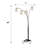 Black 4-Head Crystal Inspired Arch Floor Lamp