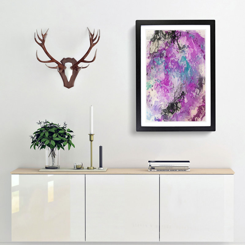 Nothing Forever in Abstract - Picture Frame Graphic Art Print, 36cm H x 27cm W x 2cm D, Black Framed