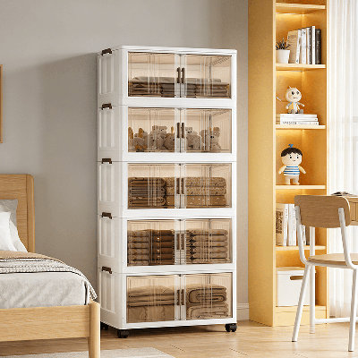 Plastic / Acrylic Single Storage Cabinet ( 143cm H x 55cm W x 32cm D)