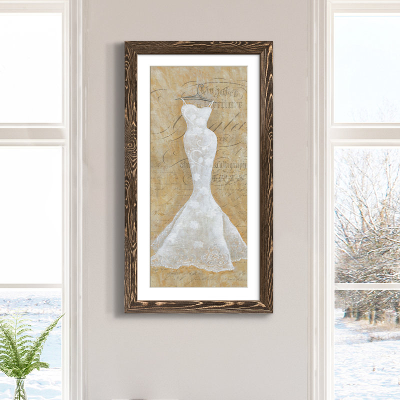 «Silver Wedding IV», reproduction d'art sur toile encadrée, Noyer