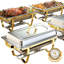 Plats à frire pour buffet, ensemble de réchaud à vaisselle en acier inoxydable de 9 pintes, ensembles de réchauds et de réchauds robustes et de haute qualité