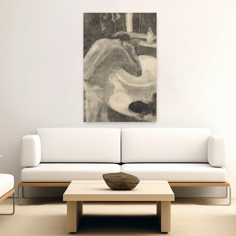 Le lavabo, vers 1880-1885. Estampe d'art mural abstrait contemporain impressionniste., H 60 po x l 40 po