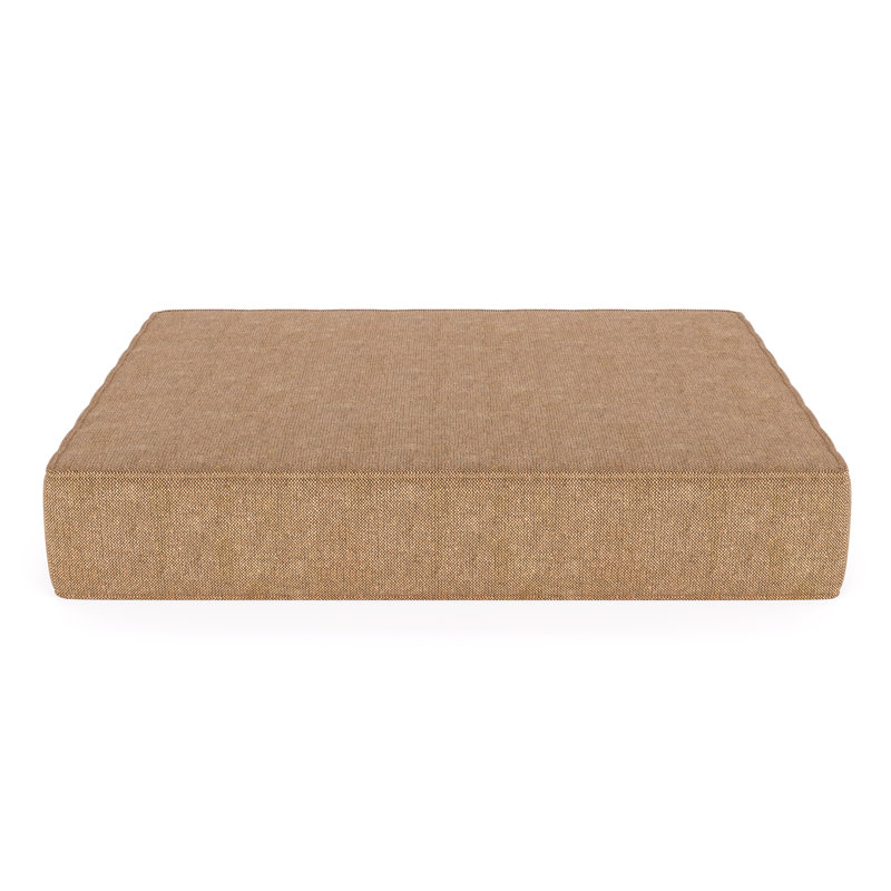 Sunbrella® Outdoor Ottoman Cushion, Canvas Heather Beige Sunbrella® Canvas, 3.5" H x 23.5" W x 20.5" D