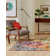 Corlenzo Abstract Orange/Pink/Blue/Yellow Area Rug
