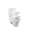Toilette monobloc 1,1 / 1,6 GPF allongée à hauteur de confort très grande, certifiée CUPC, certifié Watersense, céramique, couleur blanche, siège à fermeture en douceur