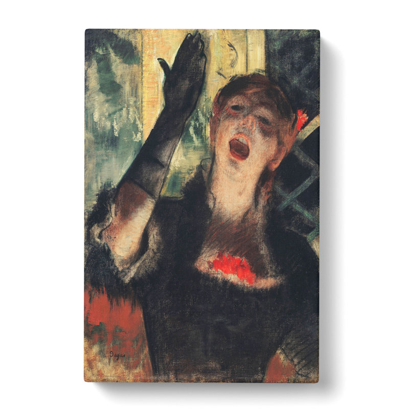 Cafe Singer by Edgar Degas - Wrapped Canvas, 50cm H x 35cm W x 3cm D